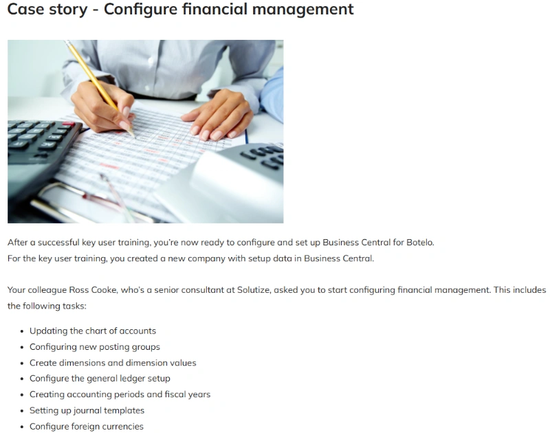 Case Story - Configure financial management