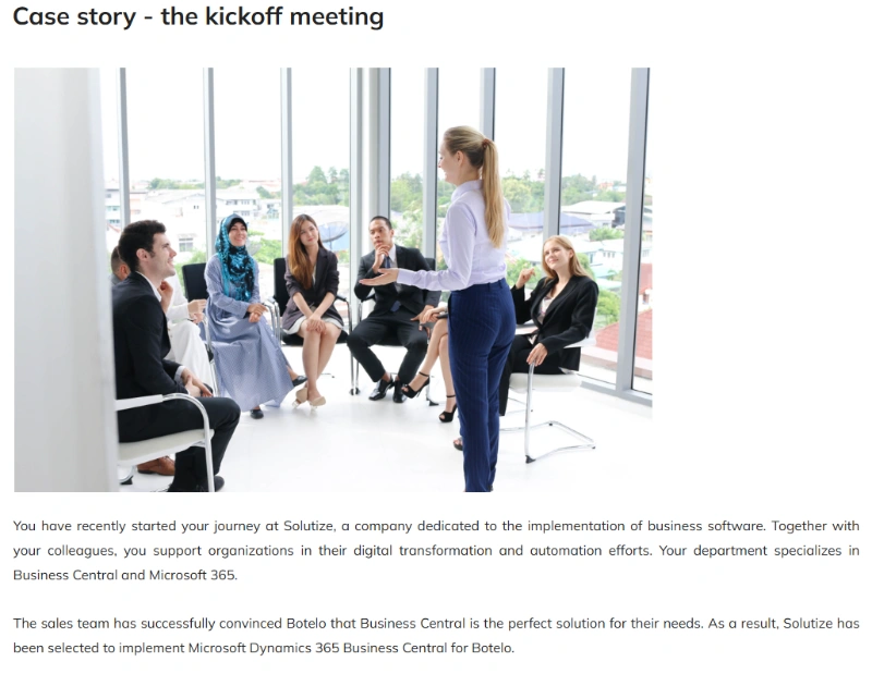Case Story - The kickoff meeting