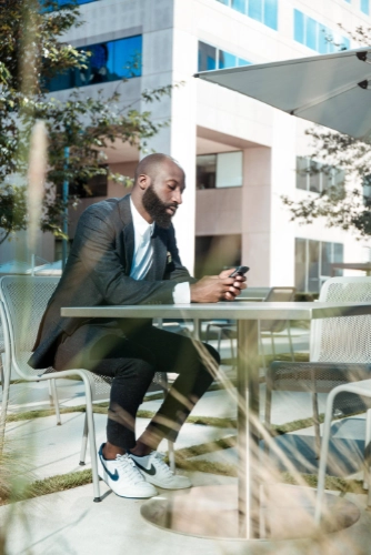 Man in meeting - part of multiframe pictures